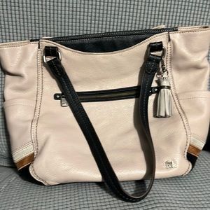 Tan & Black large Sak purse
